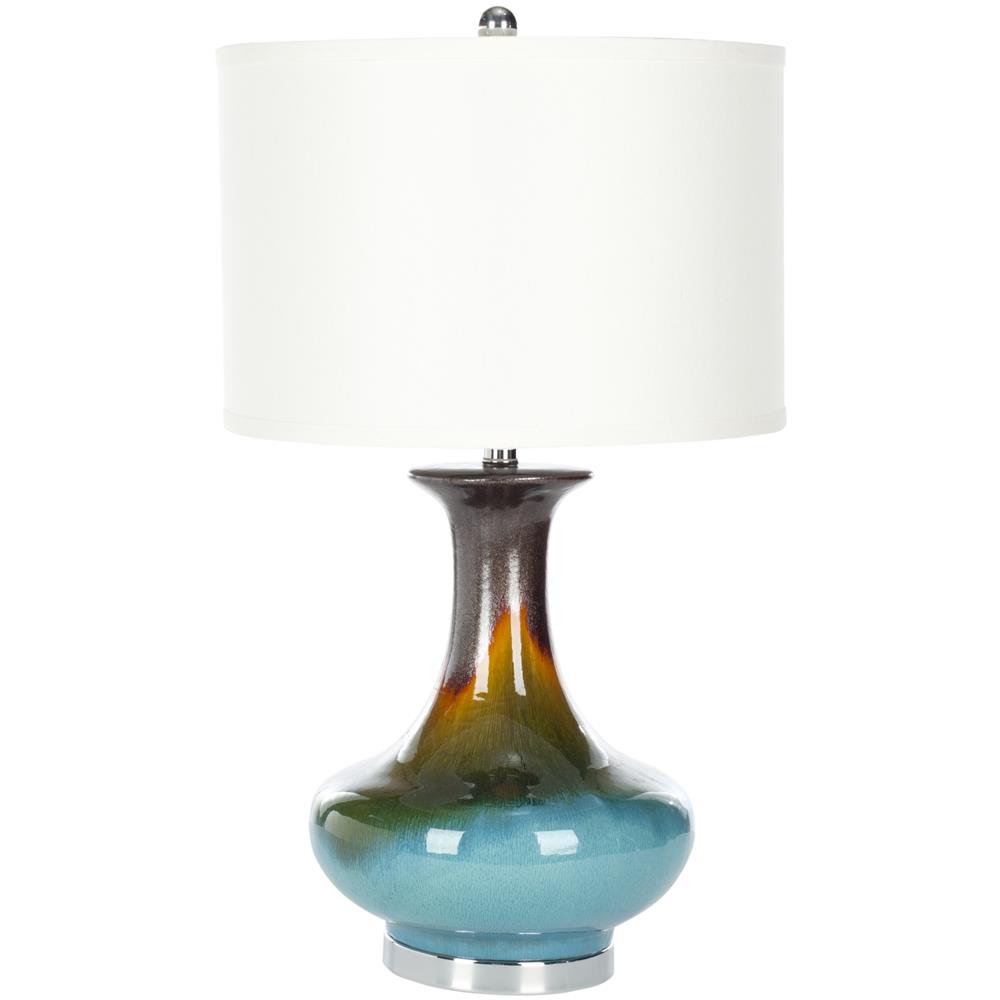 Safavieh LIT4054A GEORGIA SILVER NECK AND BASE TABLE LAMP